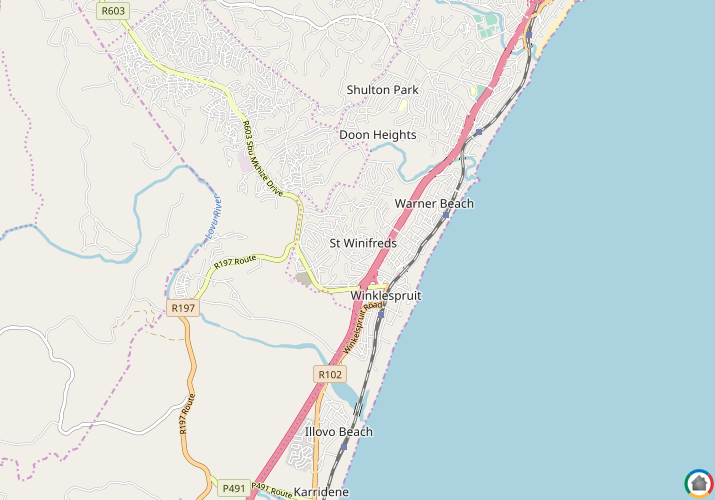 Map location of St Winifreds